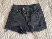 Black Denim Shorts