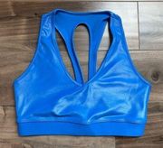 Carbon38 Metallic Blue Sports Bra