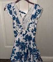 Blue Floral Romper