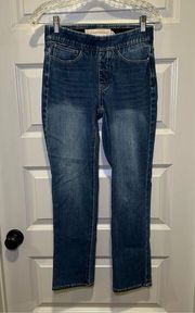 Soft Surroundings Medium Wash Denim Pull On Straight Leg Jean size PXS