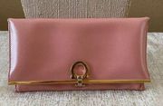 SALVATORE FERRAGAMO Blush Pink Calf Leather Continental Wallet w/Box and Card