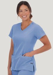 Jockey Womens Ceil Blue Scrub Top And Pants