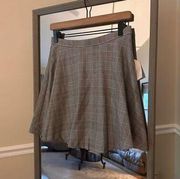 LOFT Size 6 Pleated A Line Skirt Gray