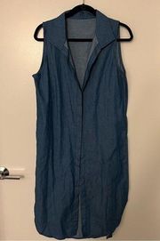 Blue Chambray Duster- One Size NWOT
