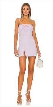 MORE TO COME Sarai Slit Mini Dress in Lavender