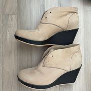 Leather Wedge Booties