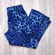 Blue Leopard Print Sweatpants S