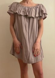 Off The Shoulder Linen Dress