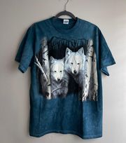 Vintage  Snow Wolves Forest T Shirt 1999