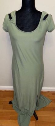 Green Cold Shoulder Dress