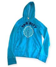 Vintage y2k rhinestones Mossimo Supply Co Blue Full Zip Hoodie Varsity