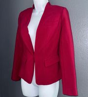 White House Black Market Red Long Sleeve Formal Blazer Coat XS - Small 0