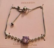 New Adrienne Vittadini Pink & Clear Stone Bracelet