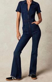 Denim Flare Jumpsuit