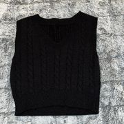 Shein black sweater vest