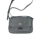 Baggallini Gray Flap Crossbody Nylon Purse Bag Travel