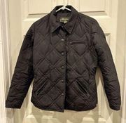 Black Goose Down Quilted Jacket Coat women’s size Small