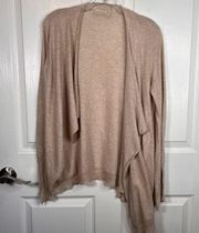 Zadig & Voltaire Beige Lightweight Open Front Cardigan Sweater