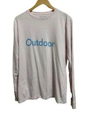 Outdoor Voices Los Angeles long sleeve light pink tee size Medium