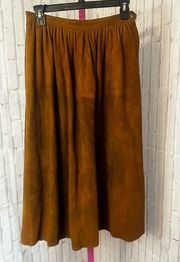 Vintage Evan Picone Union Suede Midi Skirt Sz 10