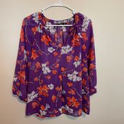 Purple/Floral Blouse