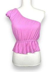 Pink Rose One shoulder Crop Top NWT S