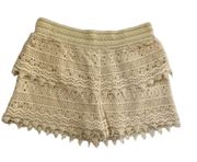 Limonata Beige Crochet Shorts Size M