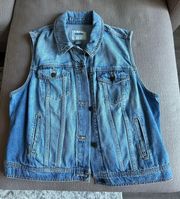 Sleeveless Jean Vest