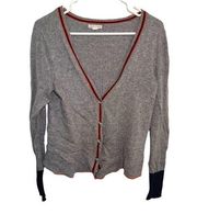 Melrose and Market Cardigan Sweater Gray Stripe
