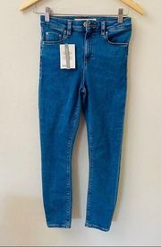 Asos Denim Jeans Womens 24/26 (actual) High Waisted Skinny Jeans Light Blue