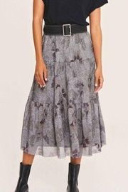 NWT $295 BA&SH JUPE LAND SKIRT IN GOLD SZ 0 XS // 2 MEDIUM