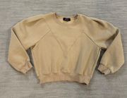 Tan Cropped Crewneck 