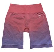 Gymshark Adapt Seamless Shorts Ombre Pink Blue Medium High Rise *See Measurements*