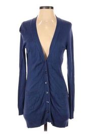 🌸 Ann Taylor Women’s Button Front Cardigan Solid Blue Size Small