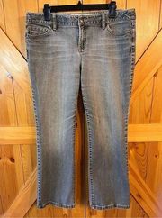 Ann Taylor LOFT Gray Denim Slim Boot Jeans Pants 14 (2560)