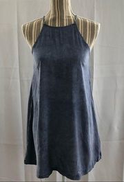 Timing Racer back summer dress blue tie-dye sz sm