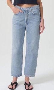 New  90's Crop Mid-rise loose straight jean in replica size 30
