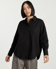 Everlane The Oversized Poplin button down long sleeve Cotton shirt Size XS NWT