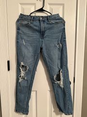 Distressed Mom Jeans