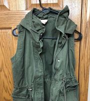 Olive Green Cargo Vest