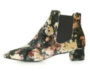 Topshop Velvet Floral Ankle Boots | 8