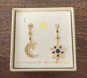 Eye Candy LA LUXE - Moon And Star Crystal Earrings