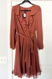 NWT City Chic Pretty Ruffle Dress Cocoa