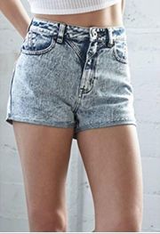 PacSun Bullhead Denim Acid Wash Mom Shorts