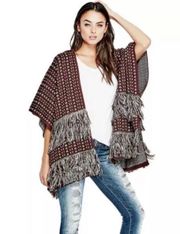 Charlotte Jacquard Poncho Jacket Cape Sweater