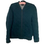 CLUB Monaco Emerald Green Quilted Bomber Jacket