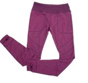 Duluth Trading Noga Plushcious Legging Over Ankle Raspberry Space Dye XS