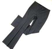 NWT THEORY Demitria in Charcoal Melange Gray Traceable Wool Trouser Pants 6 x 35