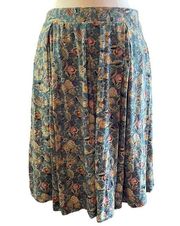 Green Print LLR Madison Skirt