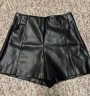 Leather shorts